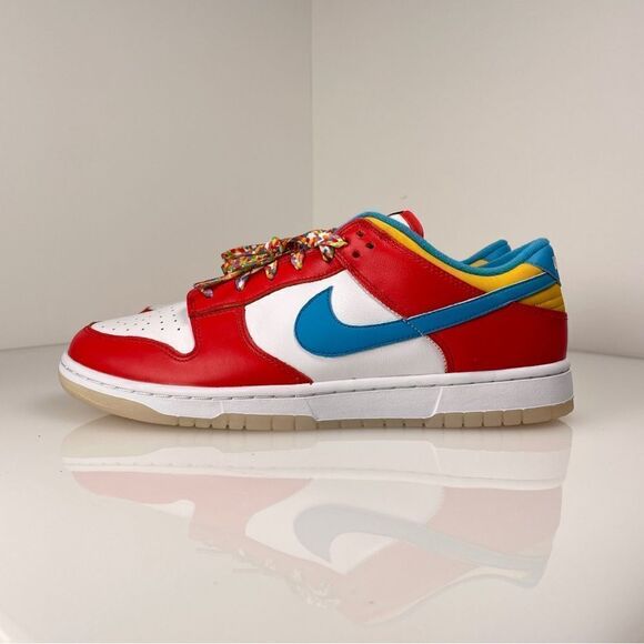 Size 10.5 - Nike Dunk Low x LeBron James x Fruity Pebbles Red - Picture 4 of 9
